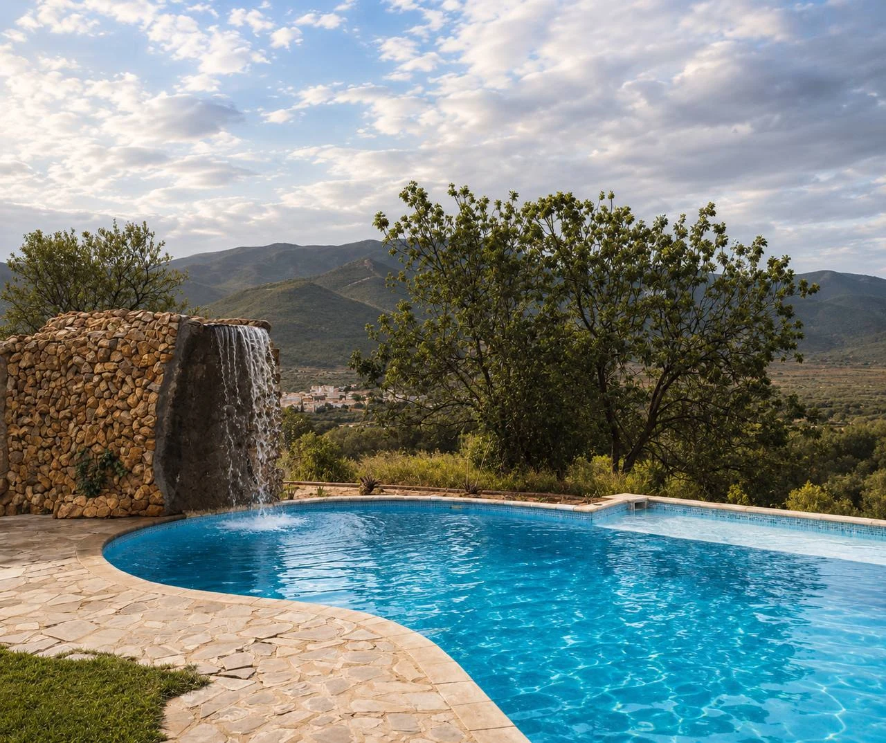 Piscina y Cascada
