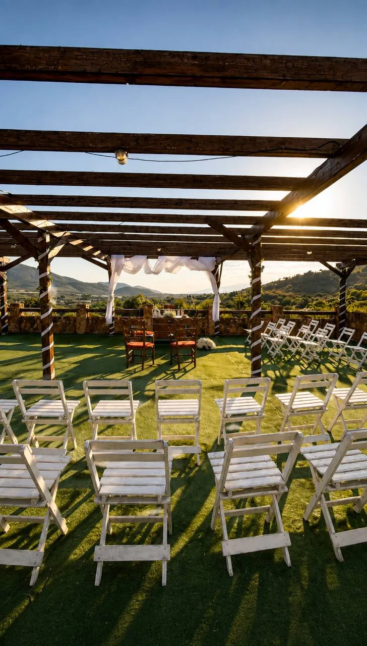 Ceremonias de boda y eventos bajo la pérgola